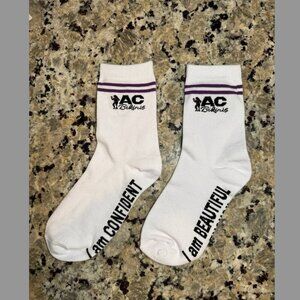 Angel Competition Bikinis / ACBikinis Motivational Socks Purple One Size
